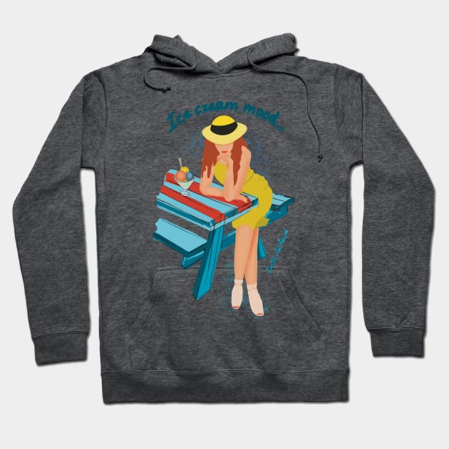 Ice cream mood Hoodie by JuliaArtPaint